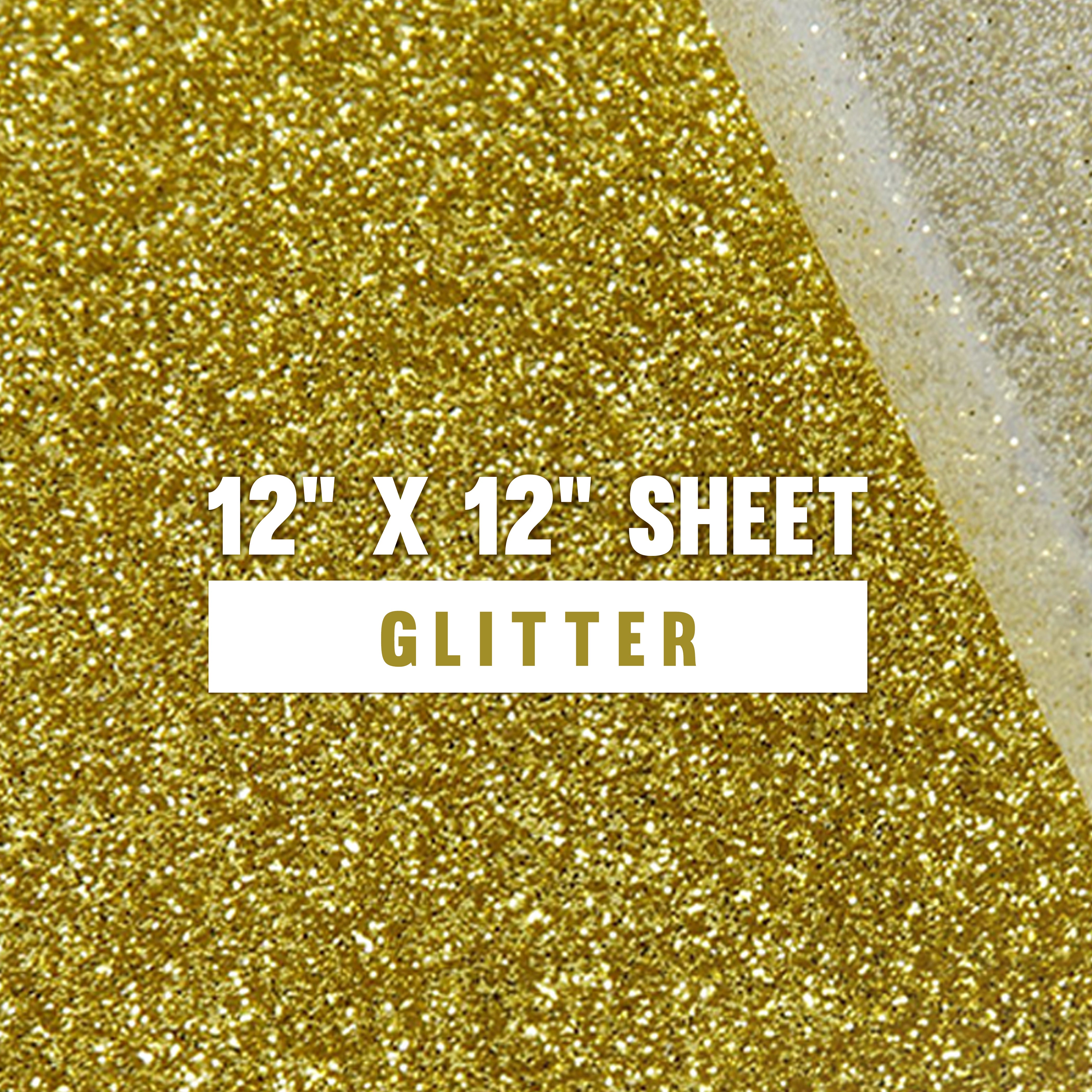Siser Glitter Old Gold 12 inch x 12 inch Sheet - Brilliant Vinyl